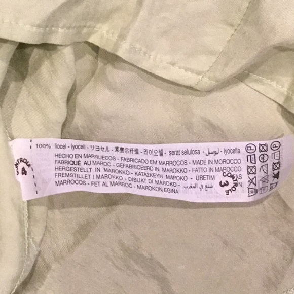 NWOT ZARA Fillsens High Waist Pistachio Lime Green Tencel Bloomer Shorts sz XS - Picture 11 of 13
